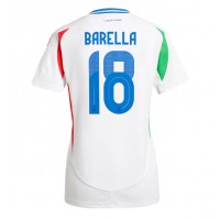 Italien Nicolo Barella #18 Bortatröja Kvinnor EM 2024 Korta ärmar